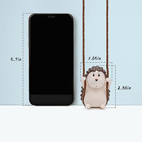 YGMONER Cute Swinging Hedgehog Car Rear View Mirror Hanging Accessories Funny Car Interior Decor Gifts for Women Men (Hedgehog) - Image 3