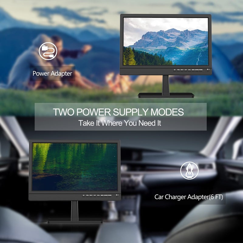 Feihe 14 Inch Small TV - HD Kitchen TV with ATSC Tuner, HDMI/USB/VGA, Built-in Stand and Remote Control, Suitable for RV, Camping, and Offices(No Smart TV) - Image 5
