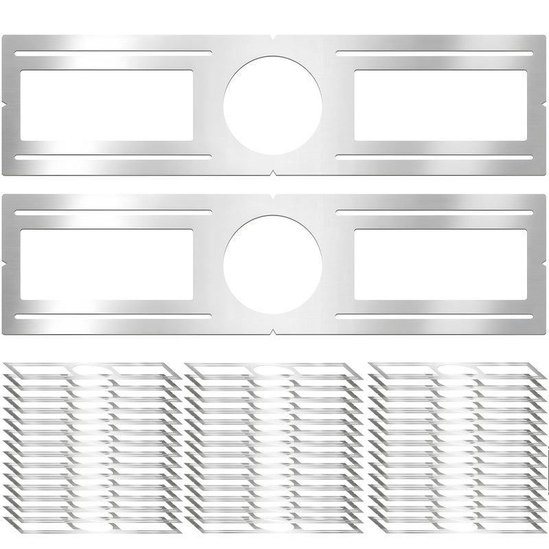 MULMART New Construction Mounting Plate, 4 Inch, LED Recessed Lighting Housing Kits, Flat Steel Rough in Bracket Fixture for LED Light Bar, 12PC Shallow Recessed Lighting Housing Plate - Image 1