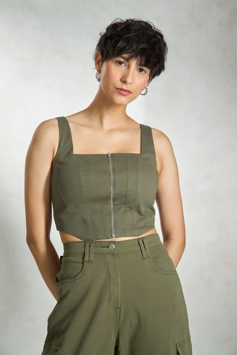 فيرجيو Cotton Stretch Vacation Plush Seamed Corsets for Women