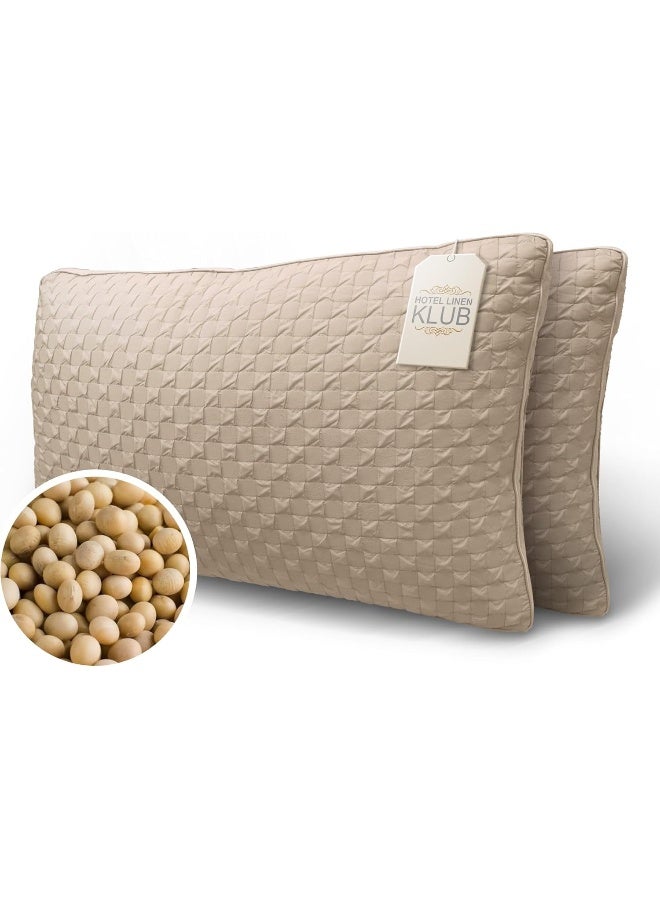 Hotel Linen Klub Hotel Linen Klub Pack of 2 Soy Bean Pillow – Premium Quality Cooling Touch Bed Pillow - Image 1