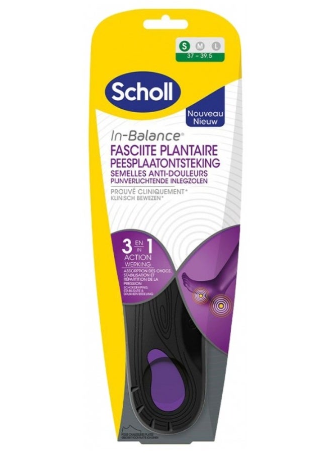 Scholl Soles In-Balance Anti-Pain Plantar Fasciitis 1 Pair - Size: Size S - Image 1