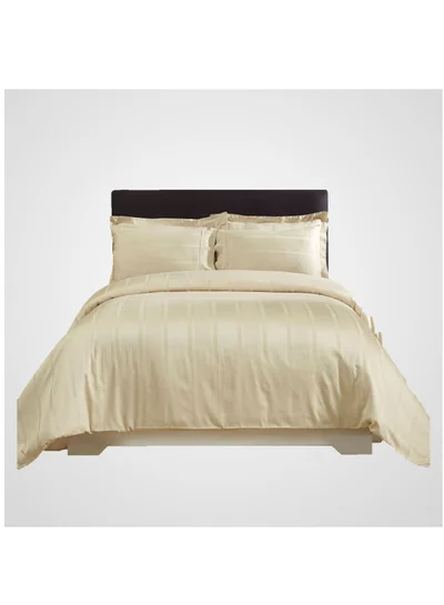Donetella Cotton Comforter 7-Pcs King Size Hotel Style Bedding Comforter With Removable Filler, Beige