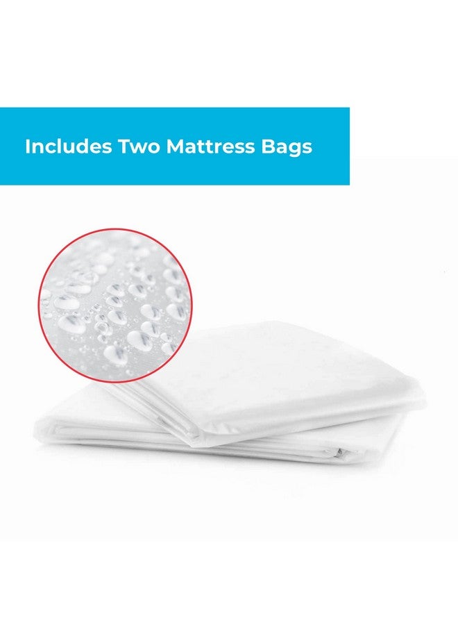 LINENSPA Linenspa Mattress Bag - 2 Pack Queen/Full Mattress Bags for Moving and Storage - Storage & Disposal - Polyurethane Durable Moving Encasement Queen Size/Full Size  - Image 1