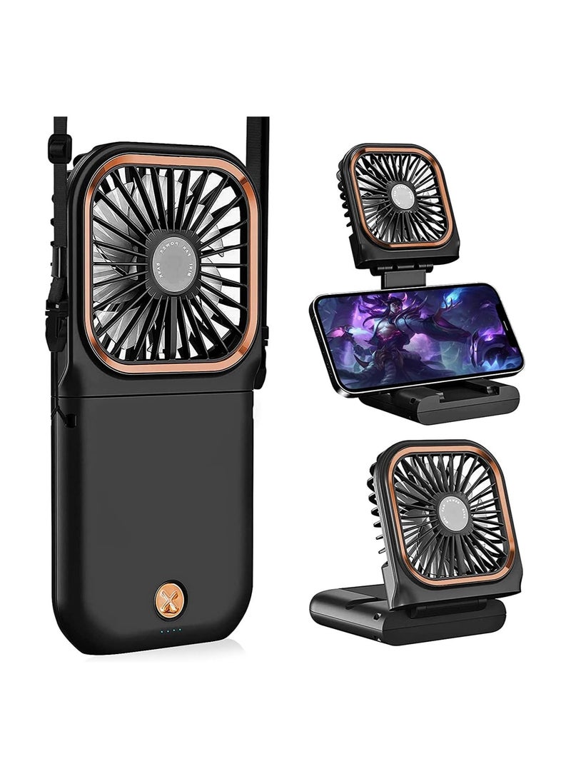 GGEROU مروحة صغيرة محمولة ومروحة رقبة شخصية للنساء ومروحة مكتب صغيرة تعمل ببطارية USB قابلة لإعادة الشحن - Image 1