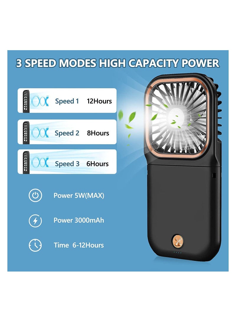 GGEROU مروحة صغيرة محمولة ومروحة رقبة شخصية للنساء ومروحة مكتب صغيرة تعمل ببطارية USB قابلة لإعادة الشحن - Image 5