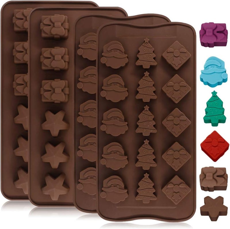 DanziX 4 Pack Silicone Chocolate Candy Molds - Image 1