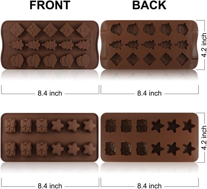 DanziX 4 Pack Silicone Chocolate Candy Molds - Image 3