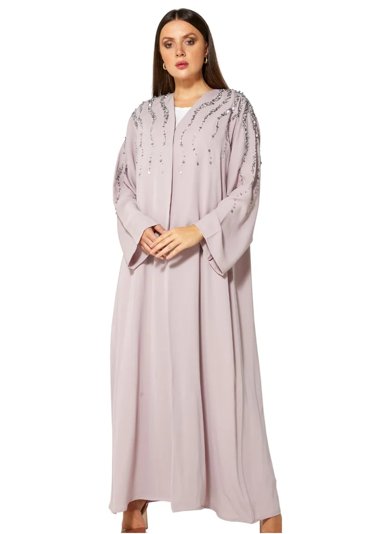 Moistreet Embroidered Abaya