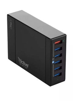 Active Active Station Hub 6Ports 1QC 5 USB 60W - Black  - Image 1