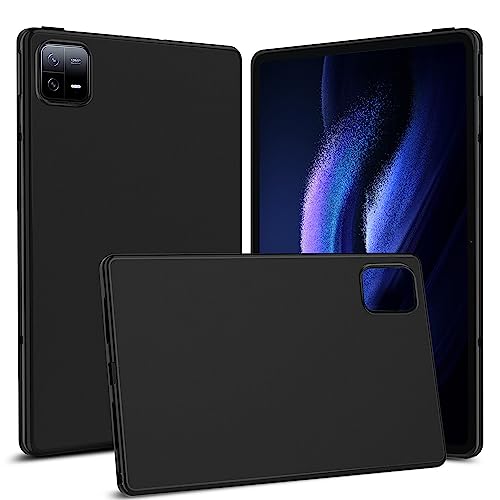 TGK Matte Design Soft Silicon Back Case Cover for Xiaomi Mi Pad 6 11 inch Tablet, Black - Image 1