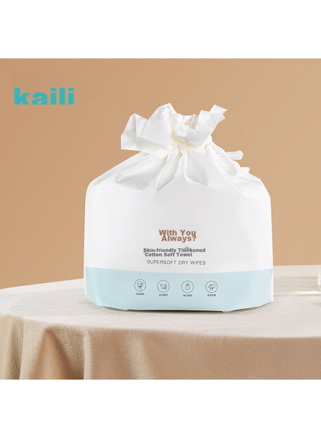 Kaili Soft Cotton Wipes, Thick Facial Cleansing Wipes, Disposable Wet And Dry Face Towels, Durable And Flexible, 80 Sheets/roll - Image 3