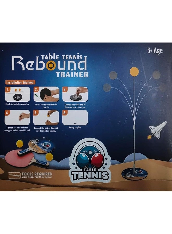 BELOXY Table Tennis Trainer Toys for Kids & Adults | Rebound Rackets and Balls Base Training Practice Set | Outdoor Indoor Games for Boys & Girls (Blue) - Image 5