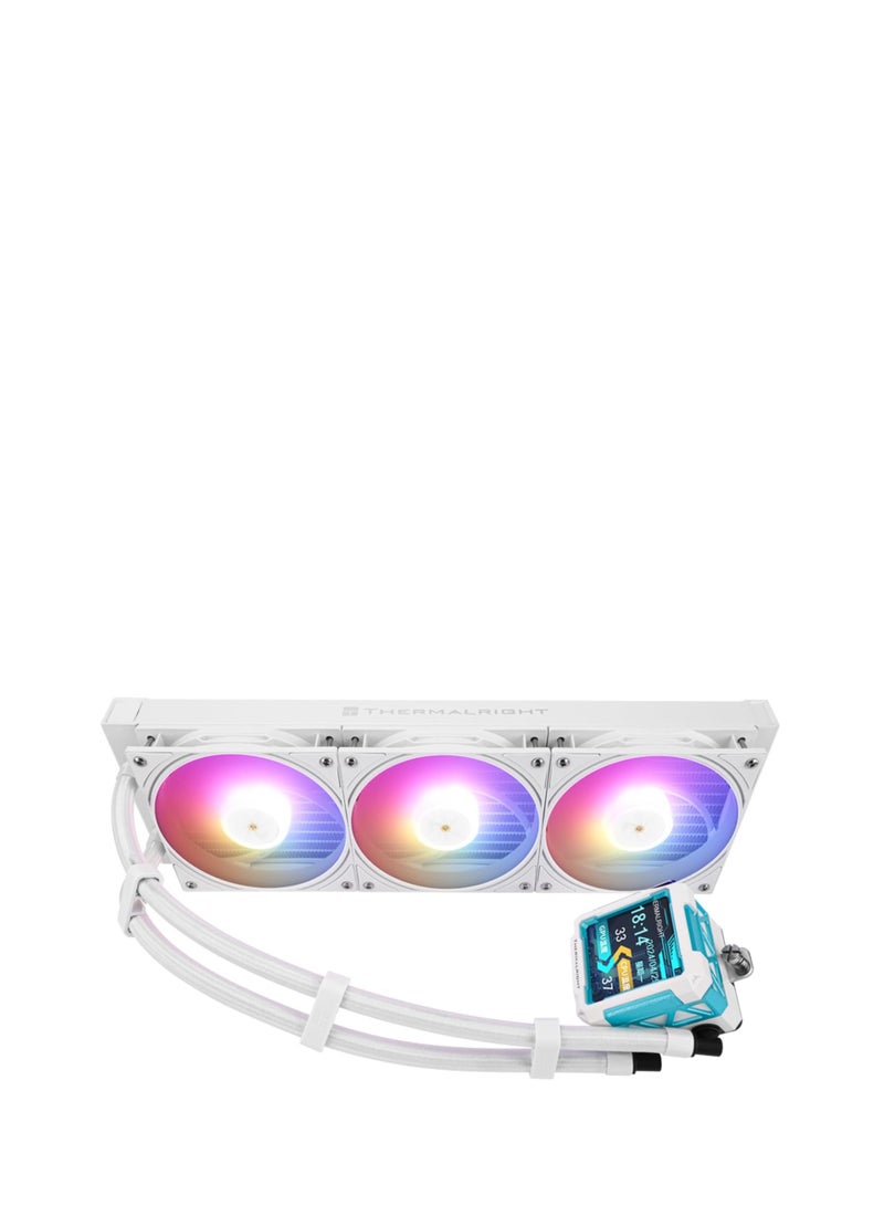 Thermalright FW360 PRO White ARGB AIO CPU Liquid Cooler for Desktop - 2000RPM PWM Fans, with 2.73" LCD Display Screen, for AM4/AM5 & Intel LGA1150/1151/1200/2011/1700/1851 - Image 2