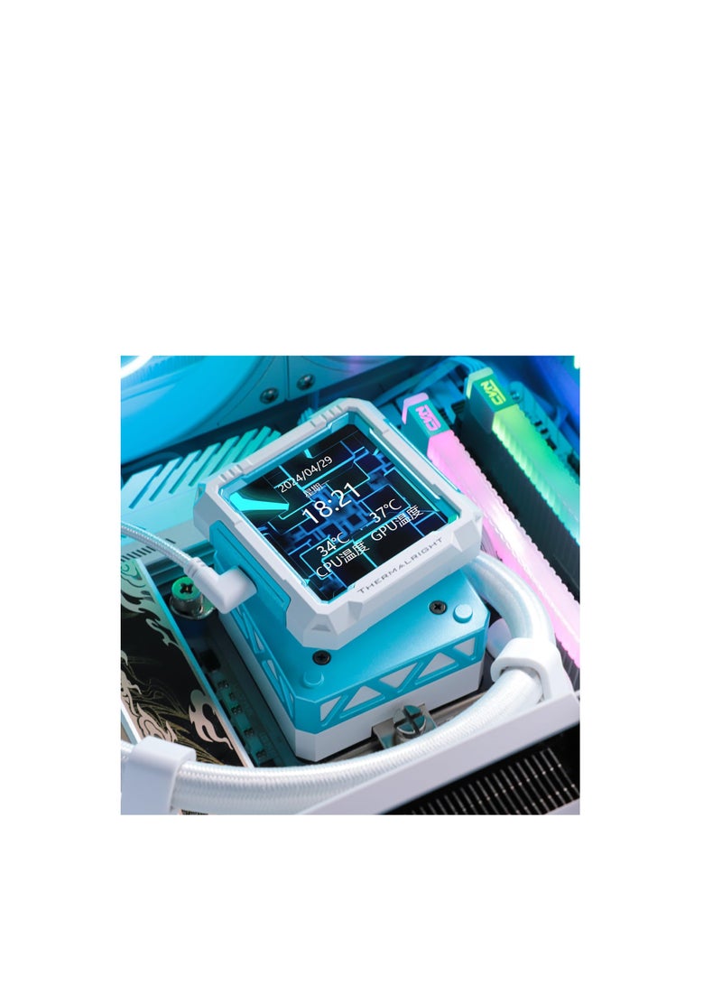 Thermalright FW360 PRO White ARGB AIO CPU Liquid Cooler for Desktop - 2000RPM PWM Fans, with 2.73" LCD Display Screen, for AM4/AM5 & Intel LGA1150/1151/1200/2011/1700/1851 - Image 4