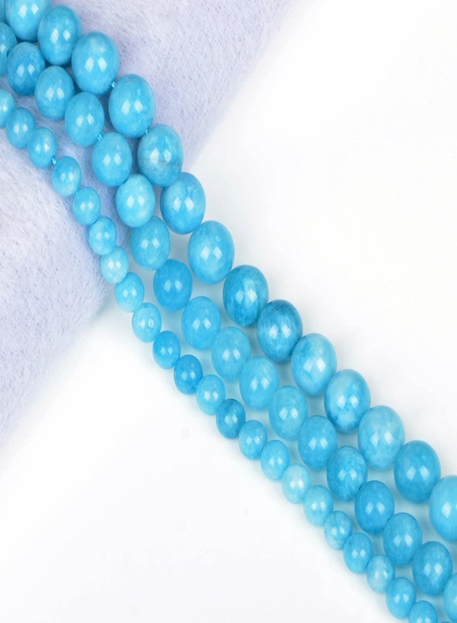 AD Beads Natural Gemstone Round Loose Beads 15" for Bracelet Necklace Earrings Jwelery Making Crafts DIY (8mm, Aquamarine Jade) - Image 4