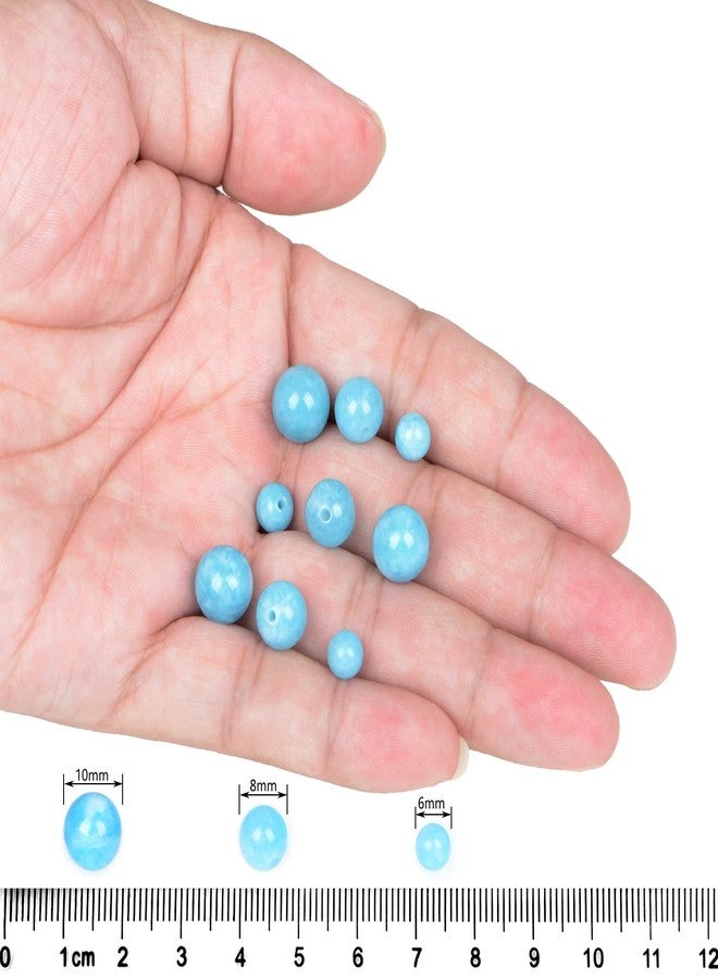 AD Beads Natural Gemstone Round Loose Beads 15" for Bracelet Necklace Earrings Jwelery Making Crafts DIY (8mm, Aquamarine Jade) - Image 5