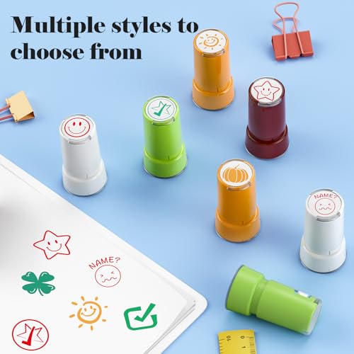 WAHXIAOSW Self-Inking Check Mark Stamp for Teachers, Hand Stamps for Events and Classrooms, Teacher Stamps for Schools, Greeting Cards, Loyalty Cards, and Scrapbooks-1pcs - Image 5