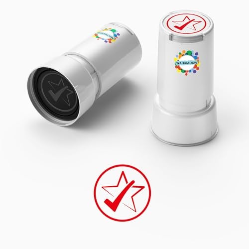 WAHXIAOSW Self-Inking Check Mark Stamp for Teachers, Hand Stamps for Events and Classrooms, Teacher Stamps for Schools, Greeting Cards, Loyalty Cards, and Scrapbooks-1pcs - Image 1