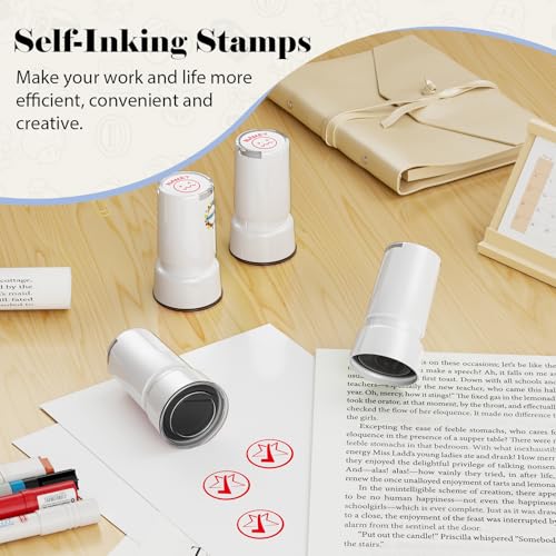 WAHXIAOSW Self-Inking Check Mark Stamp for Teachers, Hand Stamps for Events and Classrooms, Teacher Stamps for Schools, Greeting Cards, Loyalty Cards, and Scrapbooks-1pcs - Image 4