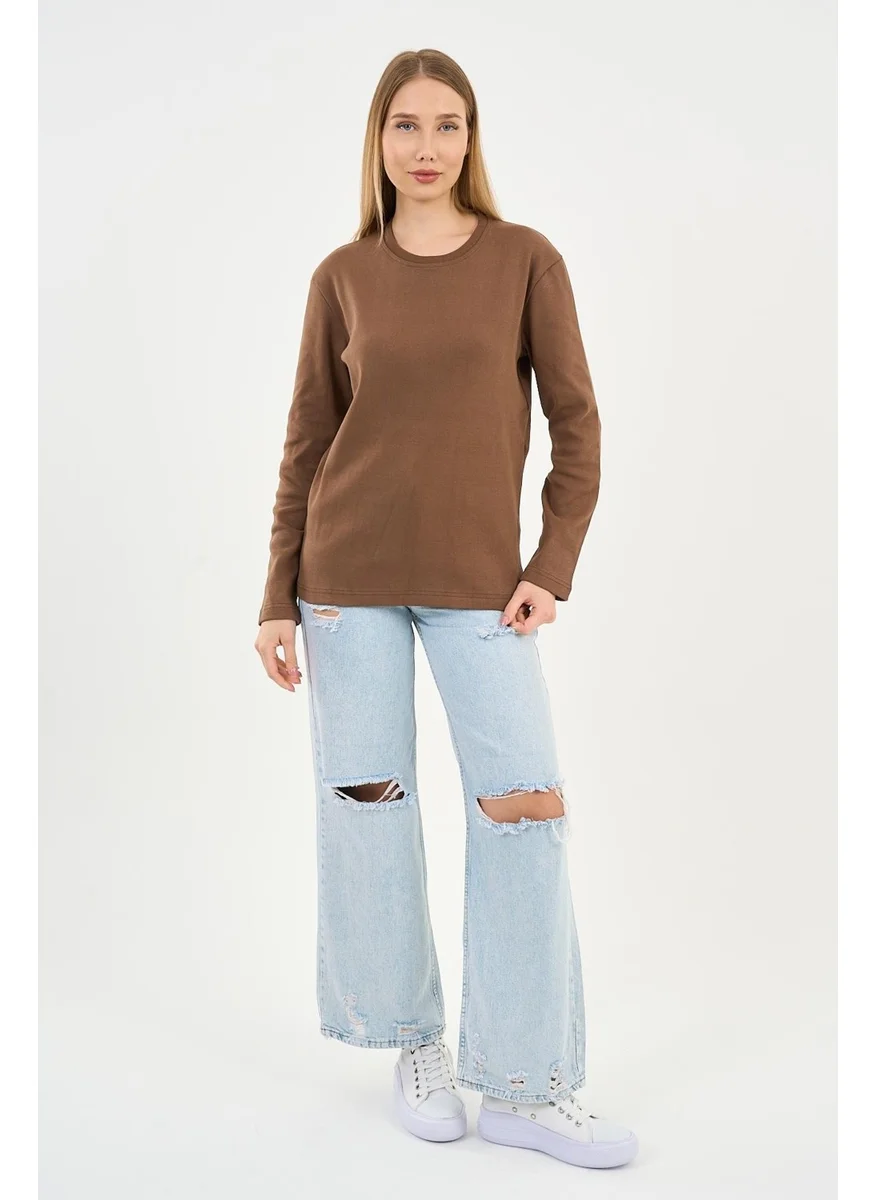 الكسندر جاردي Crew Neck Basic Lycra Sweatshirt (WK25512-WN)