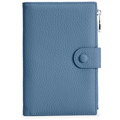 EutDett RFID passport holder for travel Leather Passport Wallet for Women with Zippered Coins Pocket and SIM Slots Passport Cover Case for Travel - Image 1