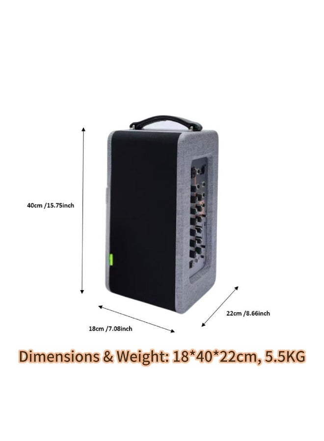 Bluetooth Guitar Speaker - JP-70Pro Black & White, multifunctional speaker, live streaming internal recording, outdoor speaker, singing & playing with karaoke, rechargeable with ultra-long battery life. Now comes with a thickened storage backpack. - Image 5
