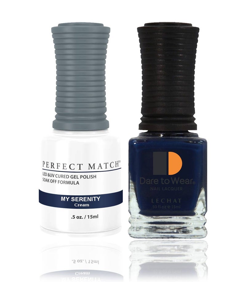 Lechat Perfect Match Gel Nail Polish 15ml Soak Off Long Lasting High Shine UV LED Gel Non Toxic Easy Application Wide Color Range for Manicure and Pedicure My Serenity PMS130