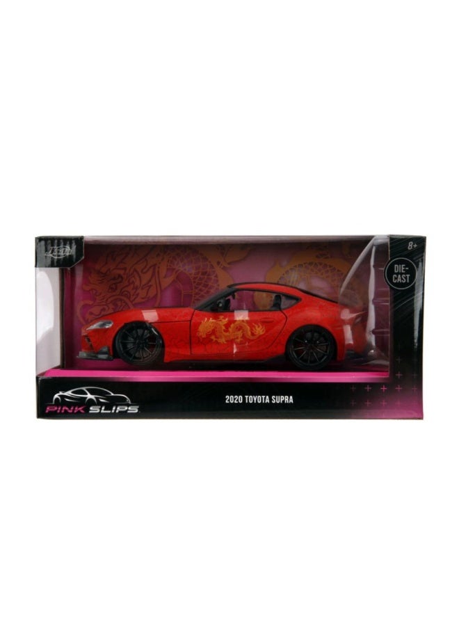 JADA Pink Slips Tokyo Drift 2020 Toyota Supra Die-Cast Car (1:24, Red) - Image 1