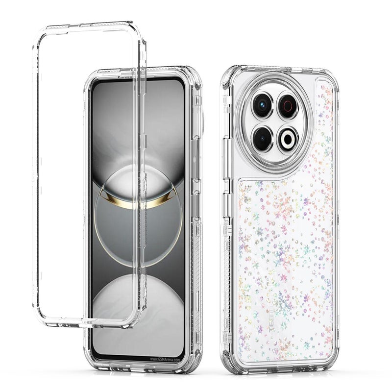 إيروريكس جراب هاتف شفاف من الأكريليك بالليزر لهاتف Tecno Spark 30 Pro 4G (ندفة الثلج) - Image 1