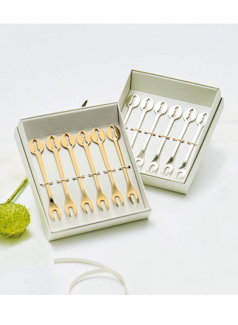 Bugatti شوكة حفلة كاسا بوغاتي 6 قطع - ذهبية - Image 2