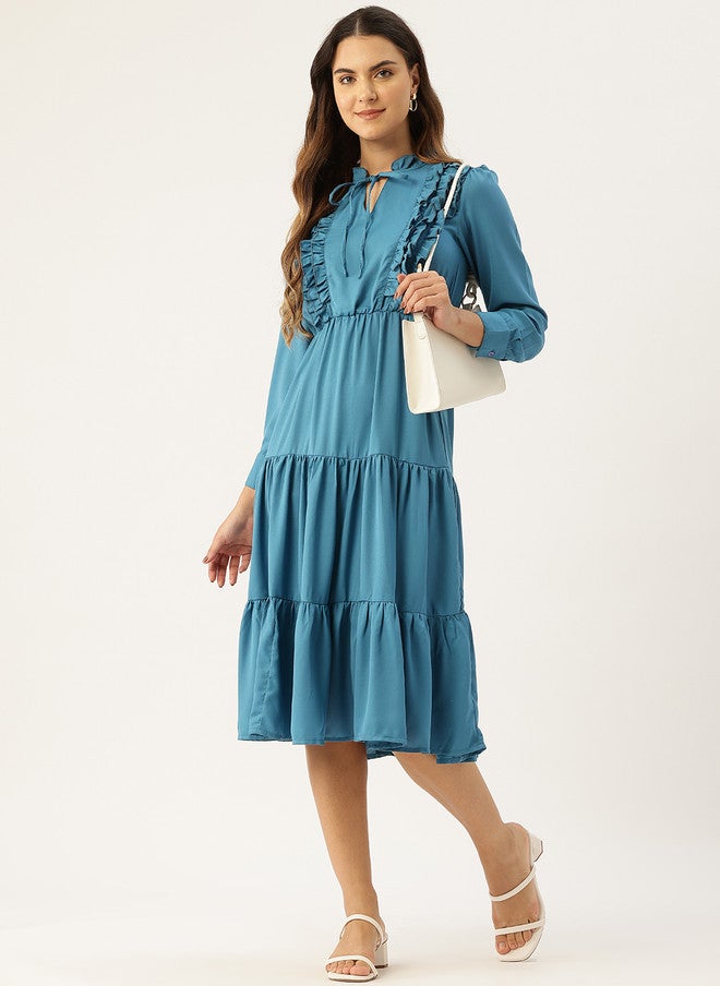 Rue Collection Fit & Flare Midi Dress for Women - Image 5