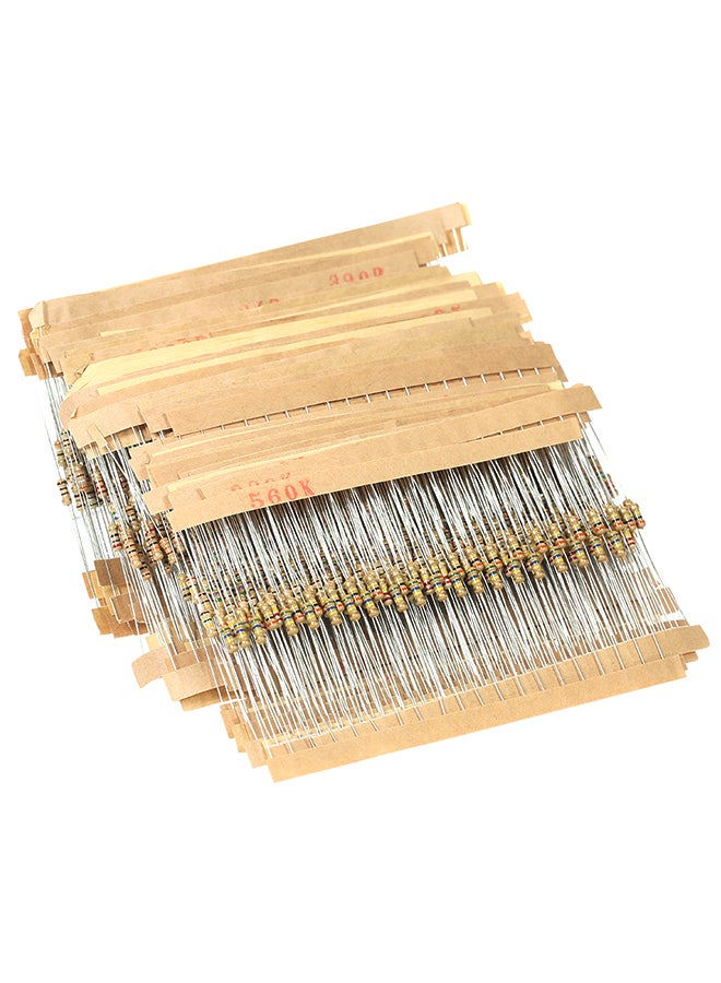1500-Piece 75 Values Carbon Film Resistors Assortment Kit Electronic Components Multicolour - Image 2