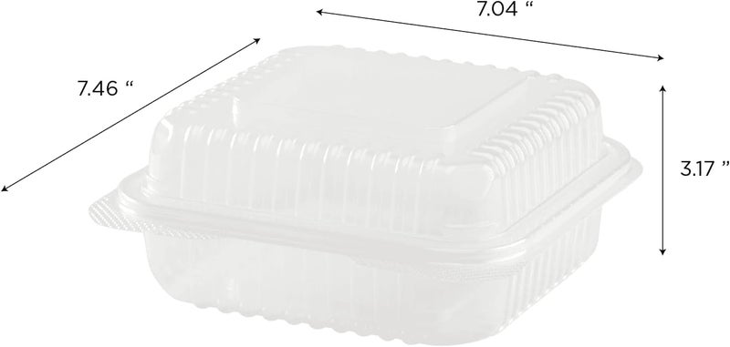 Karat FP-HC77PP-1C 7''x7' PP Hinged Container (Case of 250) - Image 3