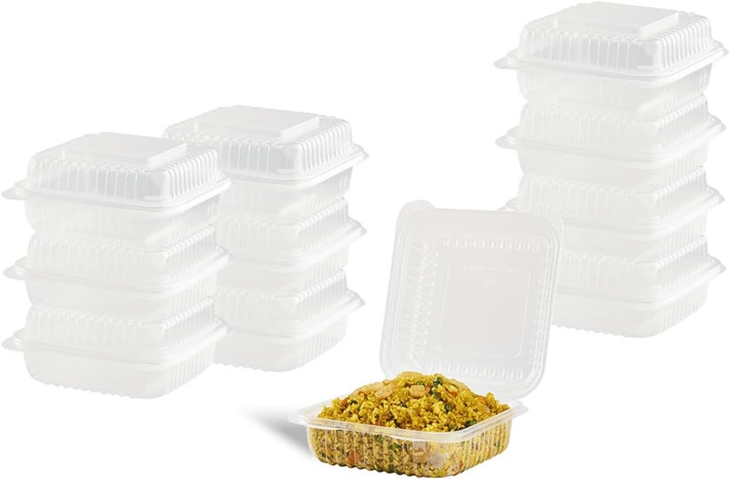 Karat FP-HC77PP-1C 7''x7' PP Hinged Container (Case of 250) - Image 2