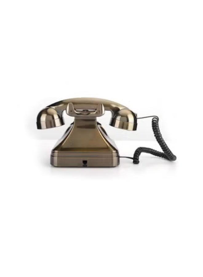 klarako Corded Old Fashion Antique Landline Telephone Decor,Wired Home Office Telephone Decor System,Home and Office Telephone,Bronze - Image 4