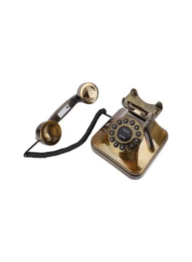 klarako Corded Old Fashion Antique Landline Telephone Decor,Wired Home Office Telephone Decor System,Home and Office Telephone,Bronze - Image 2