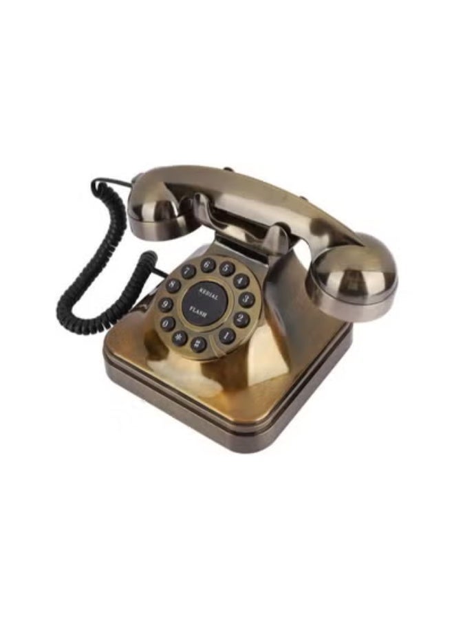 klarako Corded Old Fashion Antique Landline Telephone Decor,Wired Home Office Telephone Decor System,Home and Office Telephone,Bronze - Image 1