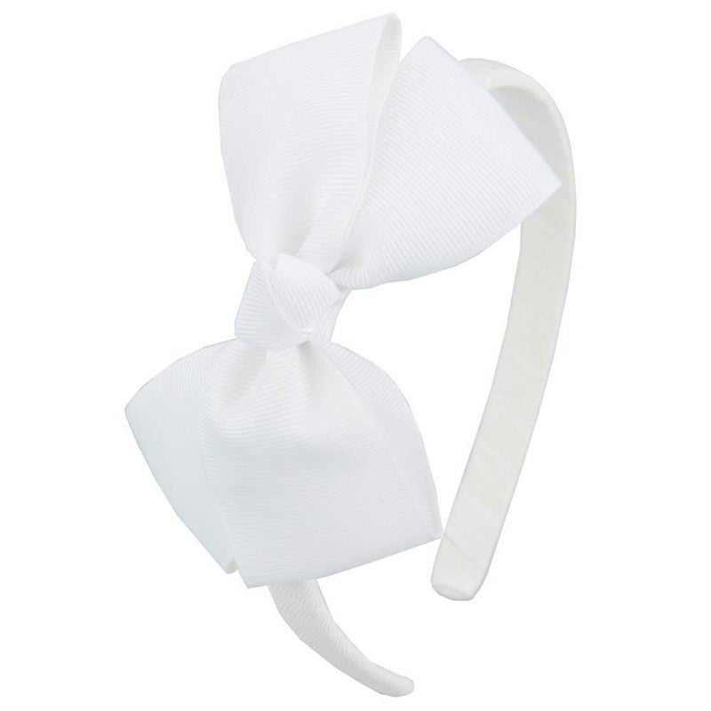 7Rainbows Fashion Cute White Bow Headband for Girls Toddlers. - Image 1
