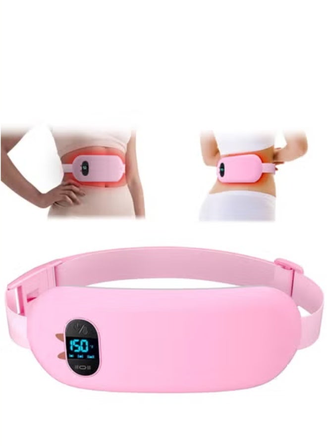 general Portable Heating Pad, Electric Cordless Menstrual Heating Pad 3S Fast Heating, Heating Pads for Cramps with 3 Heat Levels and 3 Massage Modes, Heating Pad for Back Pain Gift for Women and Girl(Pink) - Image 1