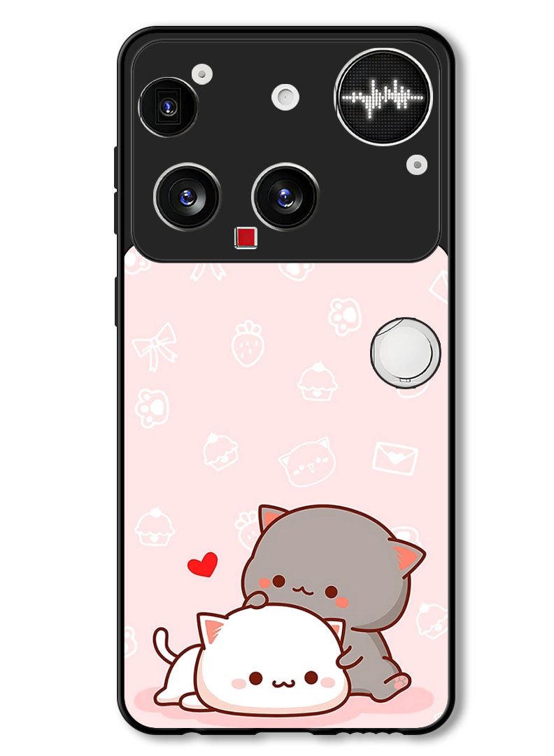 Theodor Case Compatible with Nothing Phone (3) 6.67 Inch Protection Shockproof Bumper Cover Cat Lovers - Image 1