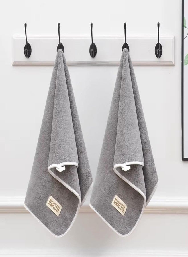 LINEAR Microfiber Hand Towels/Small Size Towel/Face Towel/Towel for Men, Women & Babies/Ultra Soft, Absorbent & Quick Dry Towels for Gym, Travel 500 GSM (Grey-2) - Image 1