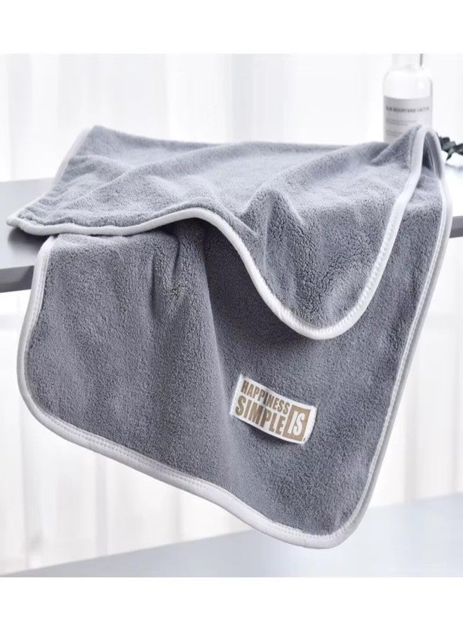 LINEAR Microfiber Hand Towels/Small Size Towel/Face Towel/Towel for Men, Women & Babies/Ultra Soft, Absorbent & Quick Dry Towels for Gym, Travel 500 GSM (Grey-2) - Image 2