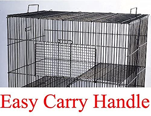 Mcage 3-Levels Easy Portable Collapsible Ferret Chinchilla Sugar Glider Rats Mouse Animal Critter Chew-Proof Metal Carrier Travel Cage with Narrow 3/8-Inch Bar Spacing Easy to Setup No Tools Needed - Image 5