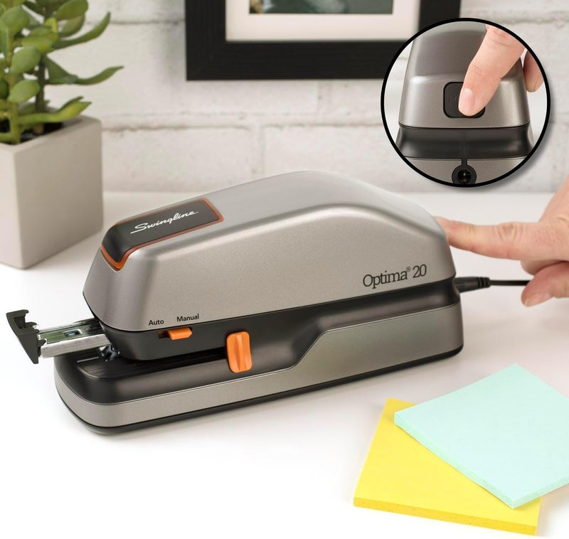 Swingline Optima 20 Electric Stapler - 20 Sheet Capacity, Silver - Image 4