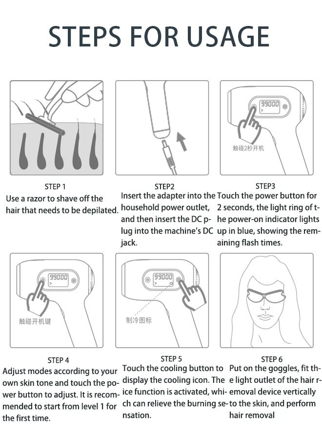 K.SKIN Painless 2 in 1 Hair Removal Device for Women, Portable Waterproof Bikini Hair Removal Device, Wet and Dry Cordless Hair Removal Device for Women, Suitable for Face, Legs and Underarms Hair Removal Device - Image 4