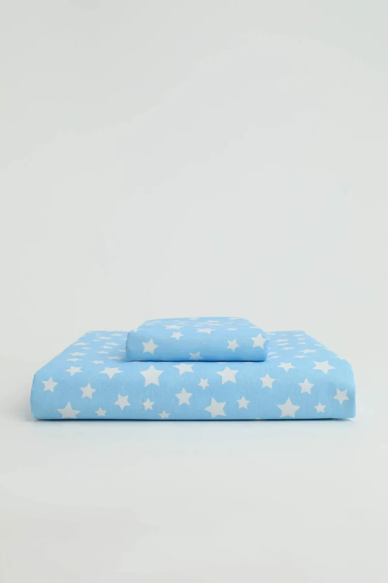 فافورا Gold Single Duvet Cover Set - Baby Blue