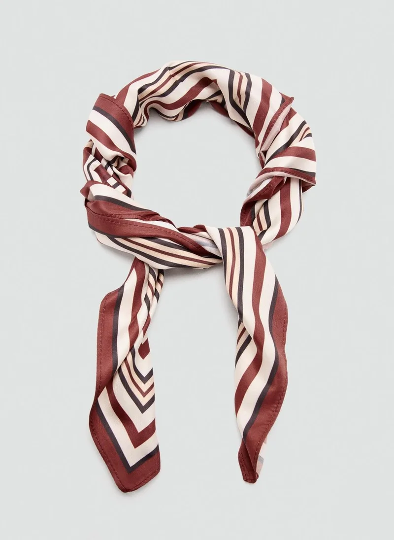 مانجو Geometric Printed Foulard