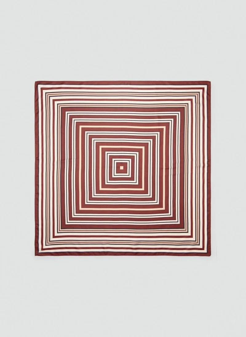 مانجو Geometric Printed Foulard