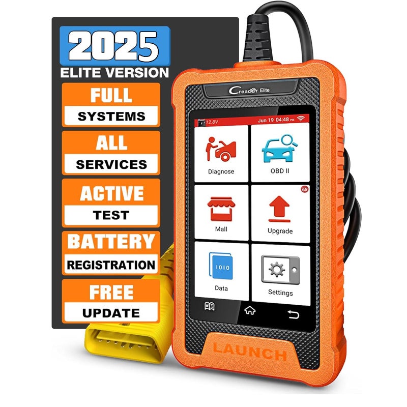 LAUNCH Creader Elite OBD2 Scanner for Toyota Lexus Full System BiDirectional Diagnostic Scan Tool All Reset Service Code Reader Battery RegistrationECU Coding AUTO VINLifetime Free Update